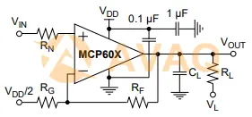 MCP602 Test Circuit 1